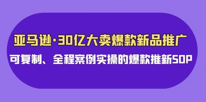 亚马逊30亿·大卖爆款新品推广，可复制、全程案例实操的爆款推新SOP-续财库