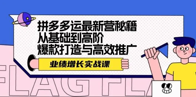 拼多多运最新营秘籍：业绩 增长实战课，从基础到高阶，爆款打造与高效推广-续财库