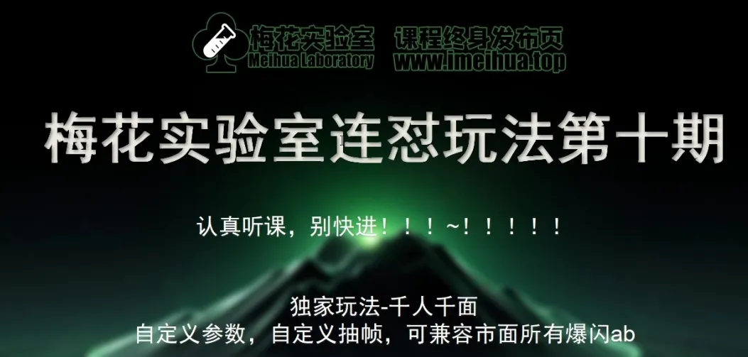 梅花实验室社群专享课视频号连怼玩法第十期课程+第二部分-FF助手全新高自由万能爆闪AB处理-续财库