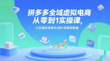 拼多多全域虚拟电商从零到1实操课，小白虚拟电商从0到1实操到精通-续财库