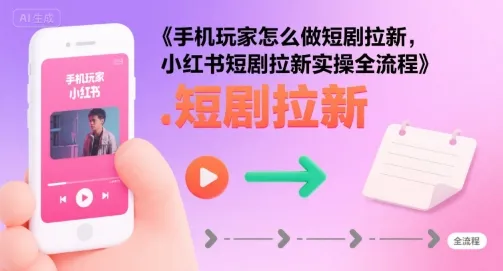 手机玩家怎么做短剧拉新，小红书短剧拉新实操全流程-续财库
