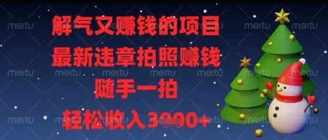 解气又挣钱的项目,最新违章拍照挣钱,随手一拍,轻松收入多张【揭秘】-续财库