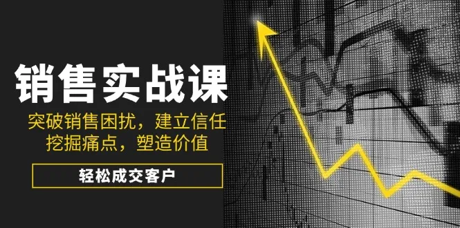 销售实战课，突破销售困扰，建立信任，挖掘痛点，塑造价值，轻松成交客户-续财库