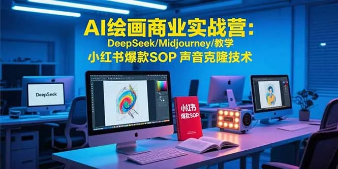 AI绘画商业实战营:DeepSeek/Midjourney/教学 小红书爆款SOP 声音克隆技术-续财库