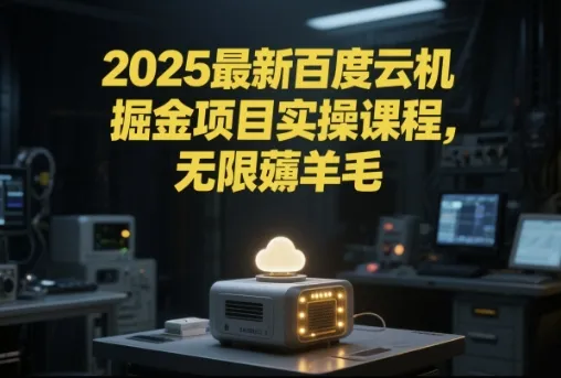 2025最新百度云机掘金项目实操课程单窗口保底5-10元月收益单窗口150+【揭秘】-续财库