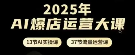 2025年AI爆店运营大课，13节AI实操课+37节流量运营课-续财库