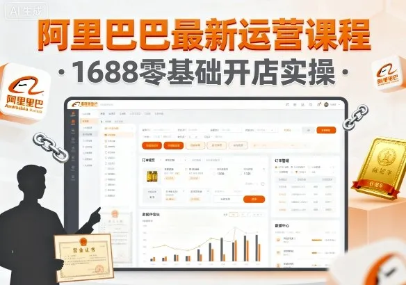 阿里巴巴最新运营课程，1688零基础开店实操-续财库