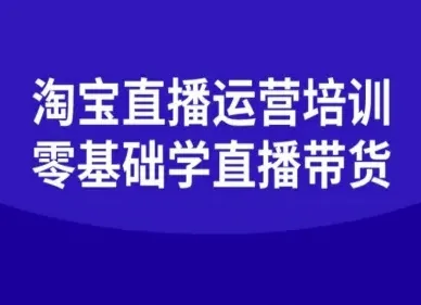 淘宝直播运营培训-零基础学会直播卖货