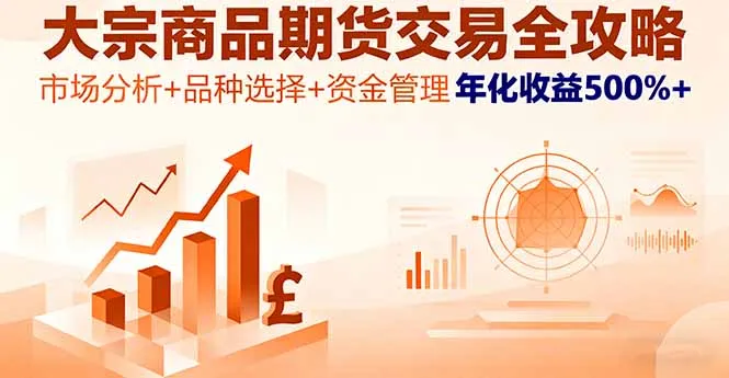 大宗商品期货交易全攻略，市场分析+品种选择+资金管理，年化收益500%+-续财库
