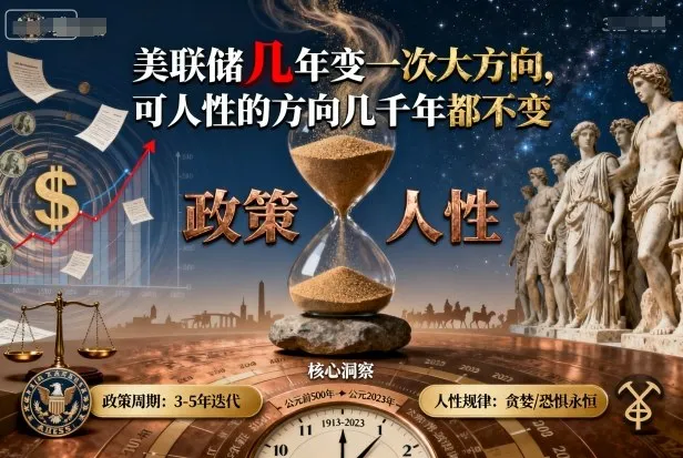 付费文章:美联储几年变一次大方向,可人性的方向几千年都不变-续财库