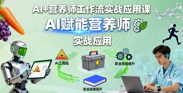 AI+营养师工作流实战应用课，AI赋能营养师-续财库