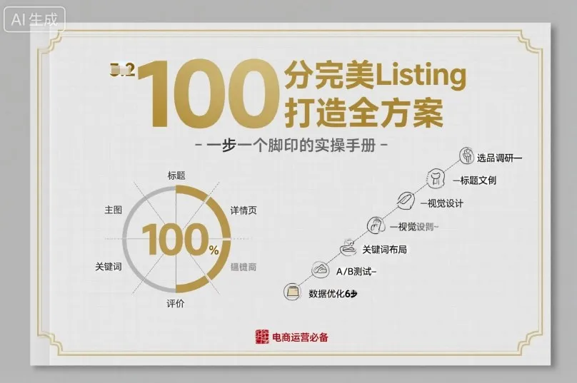 100分完美Listing打造全方案,想要完美listing必须是需要一步一个脚印的-续财库
