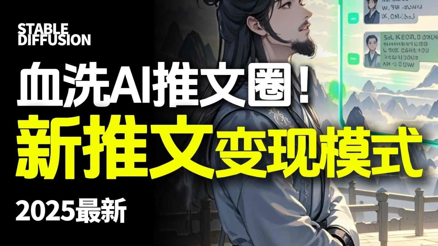 最新AI动态电影漫画小说推文，全流程实操教学，小白也能月入1W+-续财库