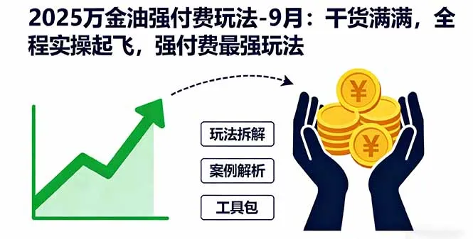 2025万金油强付费玩法-9月:干货满满,全程实操起飞,强付费最强玩法-续财库