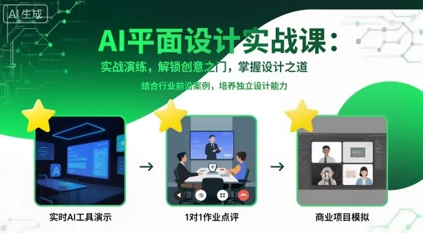 AI平面设计实战课，实战演练，解锁创意之门，掌握设计之道-续财库