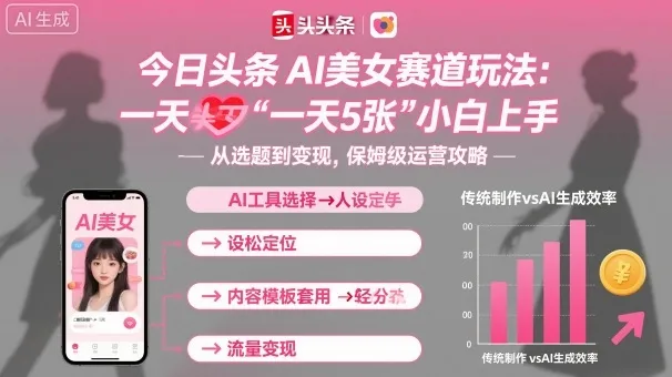 今日头条AI美女赛道玩法，一天轻松5张，小白轻松上手-续财库