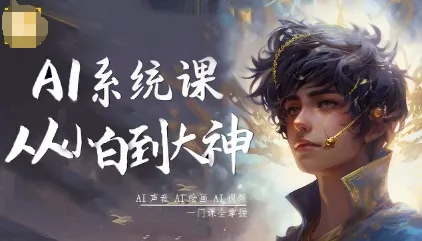 AI系统课程，从小白到大神系统学AI，AI声音-AI绘画-AI视频一门课全掌握-续财库