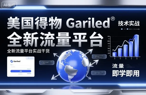 美国得物Gariled技术实战，全新流量平台​实战干货，即学即用-续财库