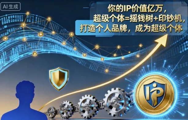 你的IP价值亿万，超级个体=摇钱树+印钞机，打造个人品牌，成为超级个体-续财库