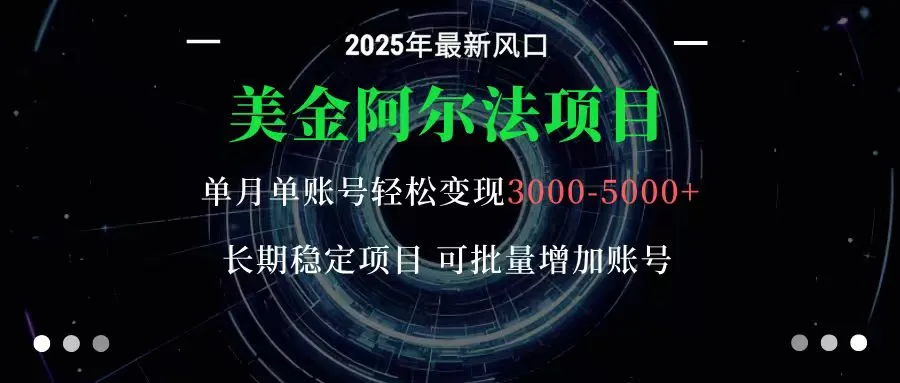 美金阿尔法项目：一部手机每天只需10分钟，轻松稳定赚美元-续财库