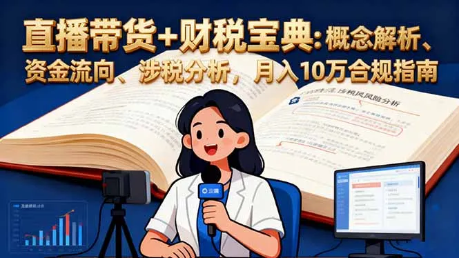 直播带货+财税宝典：概念解析、资金流向、涉税分析，月入10万合规指南-续财库