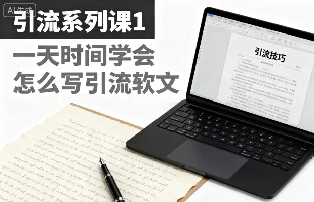 引流系列课1，一天时间学会怎么写引流软文-续财库