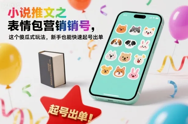 小说推文之表情包营销号，这个傻瓜式玩法，新手也能快速起号出单-续财库