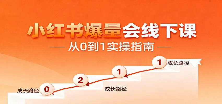 小红书爆量会线下课，聚焦小红书运营全流程，从0到1爆店实操方案-续财库