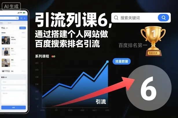 引流系列课6，通过搭建个人网站做百度搜索排名引流-续财库
