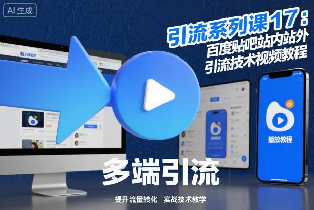 引流系列课17:百度贴吧站内站外引流技术视频教程-续财库