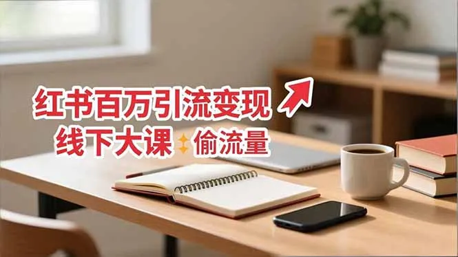小红书百万引流变现-11月线下大课：分享从0到百万引流路径，手把手教偷流量、拿结果-续财库