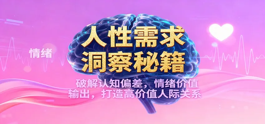 人性需求洞察秘籍，破解认知偏差，情绪价值输出，打造高价值人际关系-续财库