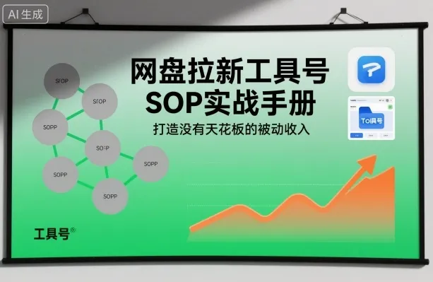 网盘拉新工具号SOP实战手册，打造没有天花板的被动收入-续财库