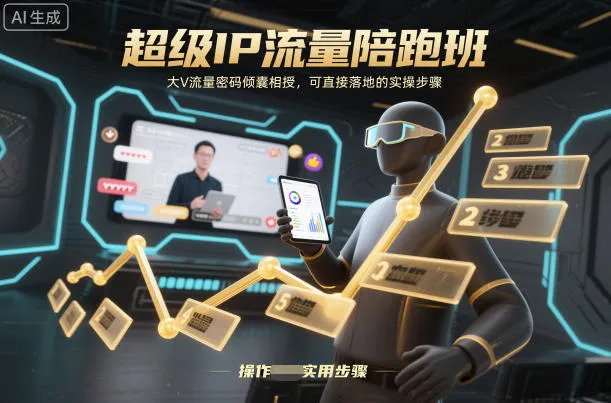 超级IP流量陪跑班,大V流量密码倾囊相授,可直接落地的实操步骤-续财库