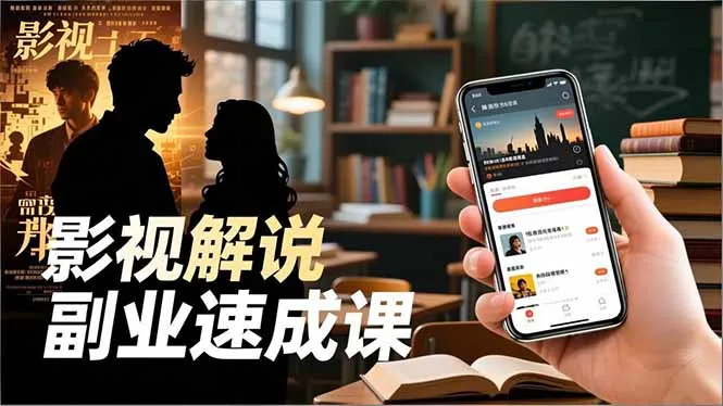 Tk影视解说副业速成课，软件安装、全流程实操、爆款预设，新手两周变现-续财库