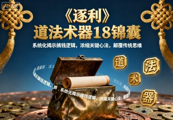 《逐利》道法术器18锦囊，系统化揭示搞钱逻辑，浓缩关键心法，颠覆传统思维(更新)-续财库