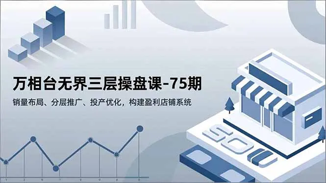 万相台无界三层操盘课-75期,销量布局、分层推广、投产优化,构建盈利店铺系统-续财库