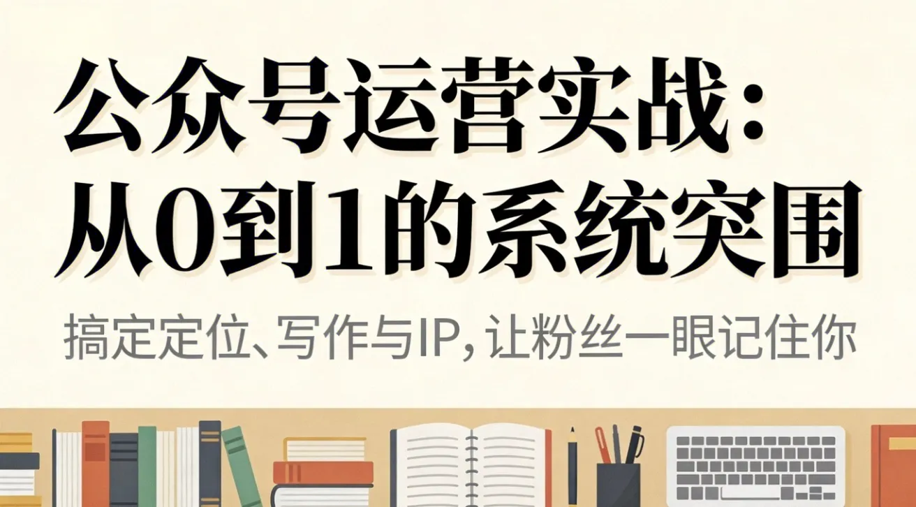 公众号运营实战：从0到1的系统突围-续财库