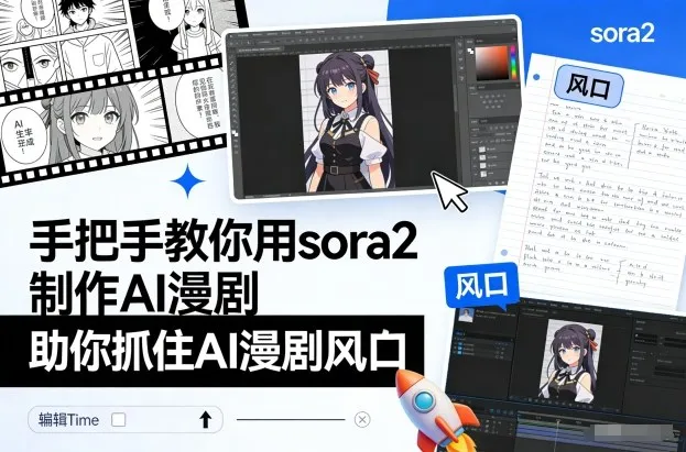 手把手教你用sora2制作AI漫剧，助你抓住AI漫剧风口-续财库