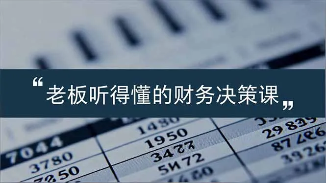老板能听得懂的财务决策课,报表解读、数据洞察、风险识别,用财务驱动业务增长-续财库