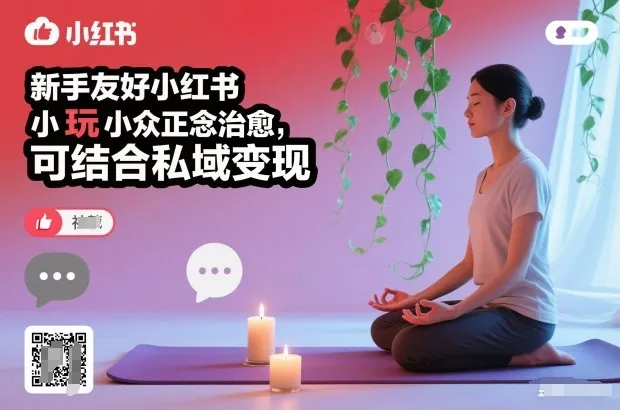 新手友好小红书小众正念治愈，玩法简单，可结合私域变现-续财库