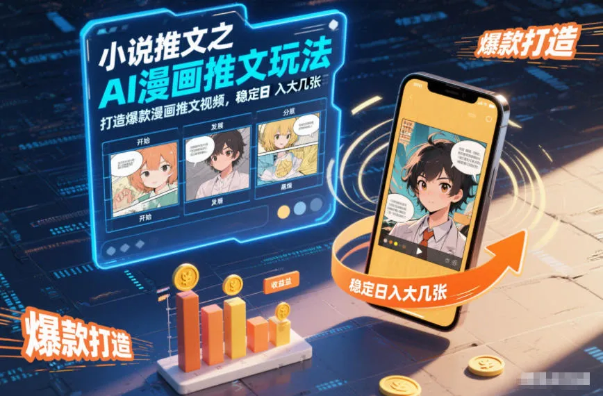 小说推文之AI漫画推文玩法,打造爆款漫画推文视频,稳定日入大几张-续财库