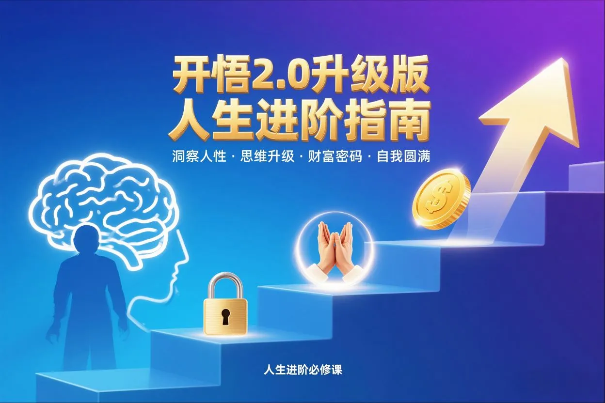 开悟2.0升级版人生进阶指南,洞察人性-思维升级-财富密码-自我圆满-续财库