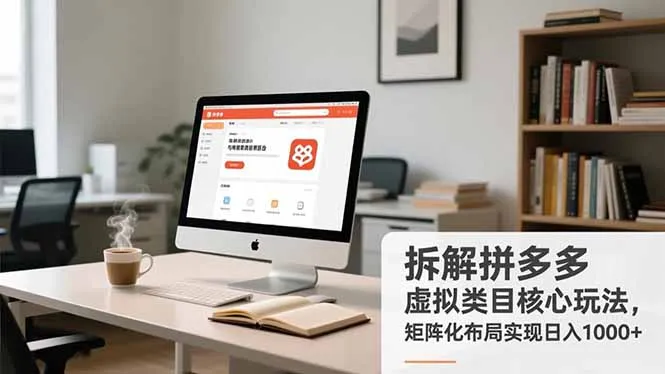 拆解拼多多虚拟类目核心玩法，矩阵化布局实现日入1000+-续财库