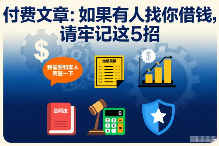 付费文章:如果有人找你借钱,请牢记这5招