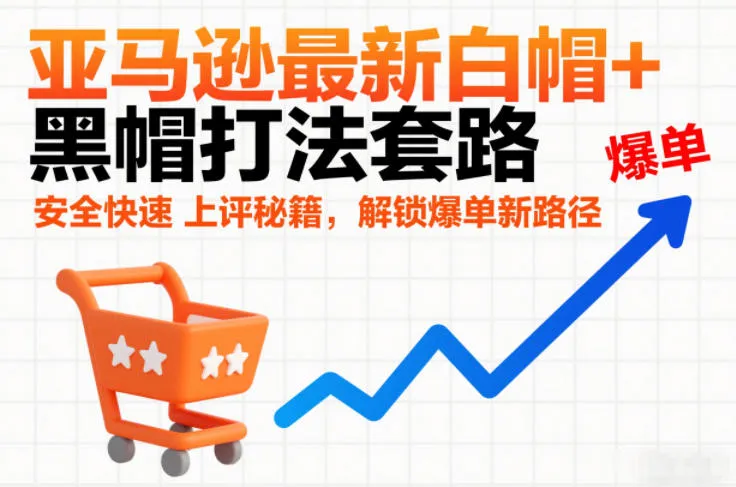 亚马逊最新白帽+黑帽打法套路，安全快速上评秘籍，解锁爆单新路径-续财库