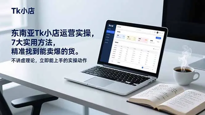 东南亚Tk小店运营实操,7大实用方法,精准找到能卖爆的货。不讲虚理论,立即能上手的实操动作-续财库