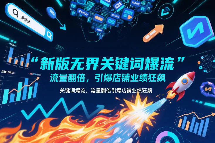 新版无界关键词爆流，流量翻倍，引爆店铺业绩狂飙-续财库