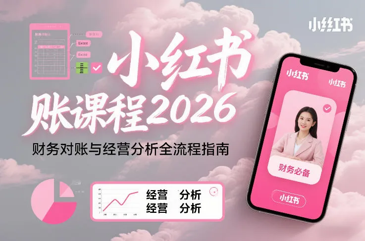 小红书对账课程2026，财务对账与经营分析全流程指南-续财库