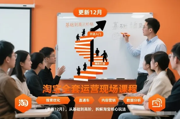 淘宝全套运营现场课程(更新26年1月)，从基础到高阶，拆解淘宝核心玩法-续财库